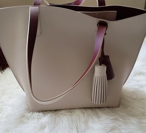 Kate Spade Cream and Purple Shoulder Bag